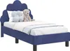 vidaXL Sommier de lit d'enfant avec tête de lit bleu police Voir les images du produit 1