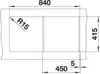 Spüle Blanco FAVUM 45 S 860 x 435 mm vulkangrau 527266 Produktbild-Vorschau 7