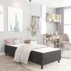 vidaXL Boxspring Bedstead Grey Fabric 100x200 cm Náhled obrázku produktu 1
