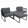 Flieks Gartenlounge Set 4-pièces, meubles de balcon meubles Voir les images du produit 5
