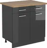 Küchenunterschrank Vicco R-Line Anthrazit Hochglanz 80 cm , Produktbild-Vorschau 1