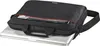 A black laptop bag with a silver laptop partially inside. Anteprima dell’immagine prodotto