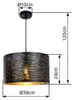 Hängelampe, schwarz-gold, rund, Kunststoff 38 cm Produktbild-Vorschau 8