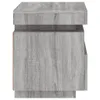 vidaXL Nachttisch mit LED-Leuchten Grau Sonoma 40x39x48,5 Produktbild-Vorschau 10