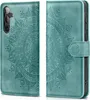 Samsung Galaxy S24 5G Custodia in pelle Portafoglio Verde Anteprima dell’immagine prodotto 8