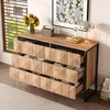 A wooden sideboard with open drawers, placed in a room with a window and a picture on the wall. Anteprima dell’immagine prodotto