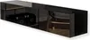 Wohnwand Schwarz Full Hochglanz TV Lowboard 180 cm Produktbild-Vorschau 4