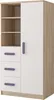 Dětská knihovna Jonas 05 - 80 cm, Sonoma/bílá s úchytkami Náhled obrázku produktu 11