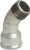 Złączka gwintowana kolanko 45° 1/2" IG x 1/2" AG z żeliwa Podgląd zdjęcia produktu 1