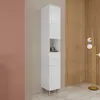 Mobile colonna bagno a terra bianco lucido h 198 cm | Easy Anteprima dell’immagine prodotto 1