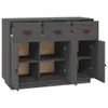 vidaXL Sideboard Grau 100x40x75 cm Massivholz Kiefer Produktbild-Vorschau 5