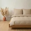 Seersucker Bettwäsche 135x200 Streifen Creme Sommer Produktbild-Vorschau 2