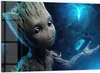 DEQORI Küchenrückwand Glas 60x40 cm 'Niedlicher Baby Groot' Produktbild-Vorschau 1