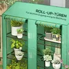 Outsunny Gewächshaus mit Regale Doppeltüren Pultdach, Produktbild-Vorschau 6