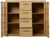 Highboard in Wildeiche teil-massiv, geölt Produktbild-Vorschau 3