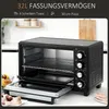 HOMCOM Mini Backofen 32L Mini Ofen mit Grillrost, Produktbild-Vorschau 4
