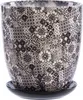 Blumentopf Rund Lange Keramik Ø 18,5 cm H 20,5 cm Braun Produktbild-Vorschau 3