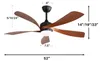 AIORBER 52 Zoll Deckenventilator mit Licht LED dimmbar Produktbild-Vorschau 7