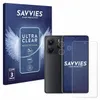 A product shot featuring packaging and a smartphone with a screen protector. Produktbild-Vorschau