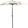 vidaXL Sonnenschirm mit Aluminium-Mast 3-lagig Sandfarben Produktbild-Vorschau 6