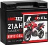 Langzeit Gel Motorradbatterie 51913 21Ah 12V Produktbild-Vorschau 1