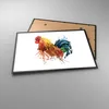 Gerahmtes Poster - Schwarzer Rahmen - Hahn Ilustration Tier Produktbild-Vorschau 3