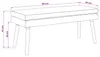 Banc double vidaXL, gris foncé, 110 x 40 x 47 cm, tissu Voir les images du produit 7