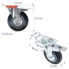 Schwerlastrollen aus Vollgummi im 4er Set von HMF mit 125 mm Durchmesser in Schwarz Produktbild-Vorschau
