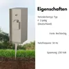 Novatool 4x Steckdosensäule 3-fach außen Silber gebürstet Produktbild-Vorschau 5