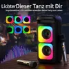JYX Tragbarer Bluetooth-Speaker mit 2 Funkmikrofonen, Produktbild-Vorschau 3