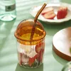 Trinkbecher mit Deckel und Strohhalm-Ripple Glas Eiskaffee Produktbild-Vorschau 2