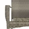 vidaXL 9-tlg. Garten-Essgruppe mit Kissen Grau Poly Rattan Produktbild-Vorschau 9