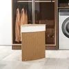 HOMCOM Bambus Wäschekorb mit Deckel 55 L Eck Wäschesammler Produktbild-Vorschau 7