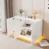 MODFU Buffet Blanc Brillant avec Éclairage LED - Meuble de Voir les images du produit 7