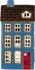 LS-LebenStil Lichterhaus Nyhavn 20cm Blau Braun Keramik Produktbild-Vorschau 2