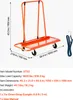 An orange panel cart with dimensions and specifications displayed. Podgląd zdjęcia produktu