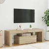 vidaXL TV skříňka s LED osvětlením Dub Sonoma 120x35x40 cm Náhled obrázku produktu 3