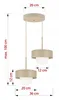 Luxolar - LED Pendelleuchte 2-flammig Beige-Grau G9 15W - Produktbild-Vorschau 7