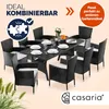 CASARIA® Polyrattan Gartentisch Schwarz 190x90x74cm mit Produktbild-Vorschau 6