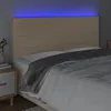 vidaXL LED Kopfteil Creme 180x5x118/128 cm Stoff Produktbild-Vorschau 3