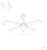 Deckenventilator mit Licht Lautlos DC Holzflügel Navy Evo Produktbild-Vorschau 8