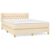 Boxspringbett mit Matratze Creme 140x190 cm Stoff Produktbild-Vorschau 1