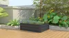 A raised garden bed filled with plants on a wooden deck next to a building. Anteprima dell’immagine prodotto