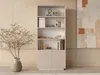 Bücherregal mit 2 Türen und 4 Ablagen - Beige - EROLYA Produktbild-Vorschau 5