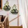 LED Grünpflanze Wandregal, Batteriebetrieben Holz Pflanze, Produktbild-Vorschau 7