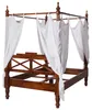 MASSIVMOEBEL24 | letto a baldacchino in legno di Acacia Anteprima dell’immagine prodotto 8