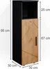Midischrank Vicco Irma Goldkraft Eiche/Anthrazit 30 x 95 Produktbild-Vorschau 2