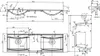 Technical drawing of a double sink. Anteprima dell’immagine prodotto