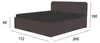 Polsterbett Venesia Cappuccino 100 x 200 x 40 cm  Ohne Produktbild-Vorschau 3