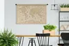 MuchoWow® Wandteppich Wandbehang Weltkarte - Retro - Tiere Produktbild-Vorschau 3